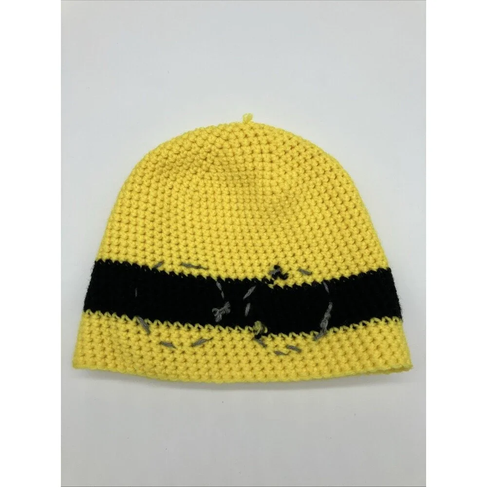 Handmade Crocheted Minion Hat L Child Despicable Me Artisan Beanie‎ Yellow Black